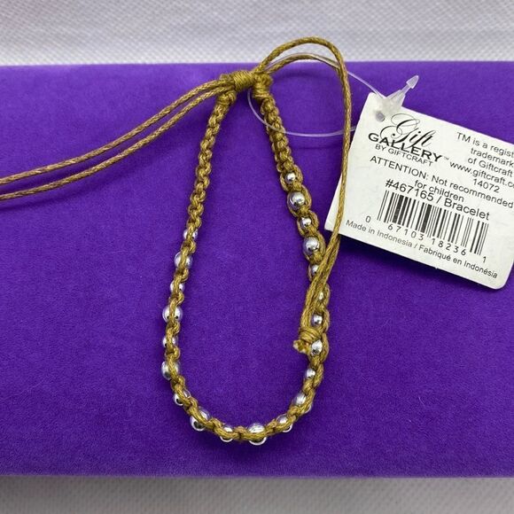 💛 Silver Ball & Rope Adjustable Bracelet - Picture 2 of 3